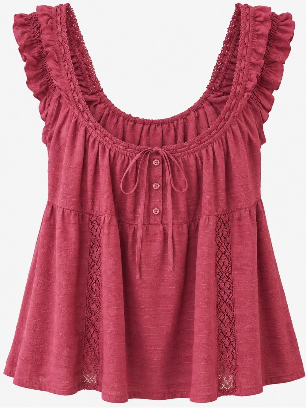 Boho Chic Ruffle Blouse Medium NWT